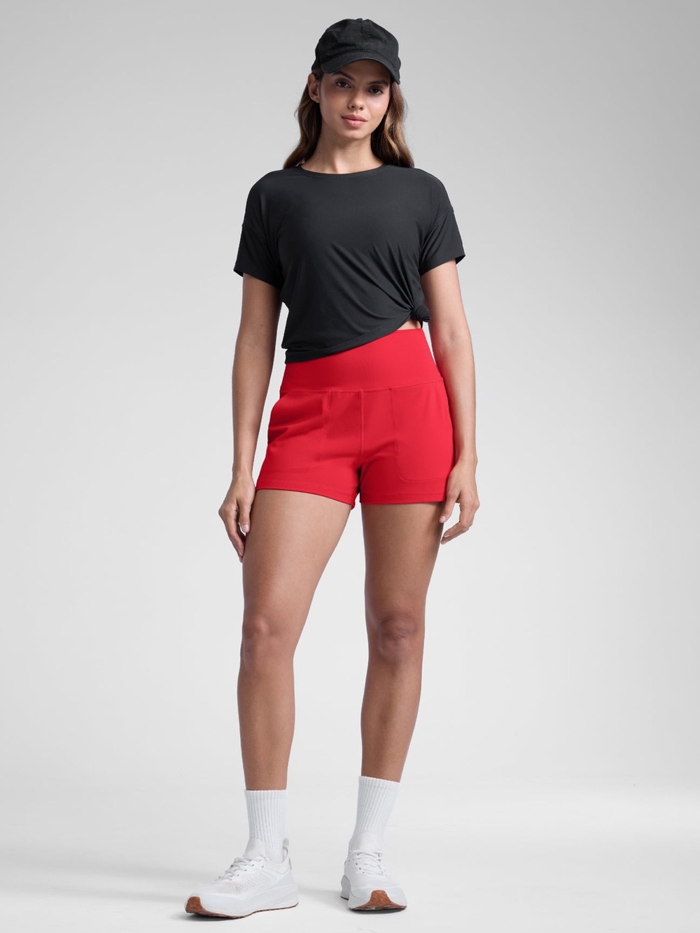 CRZ YOGA Butterlift® Linerless Pocket Shorts 3” — Aurora Red ❤️ | Size XL